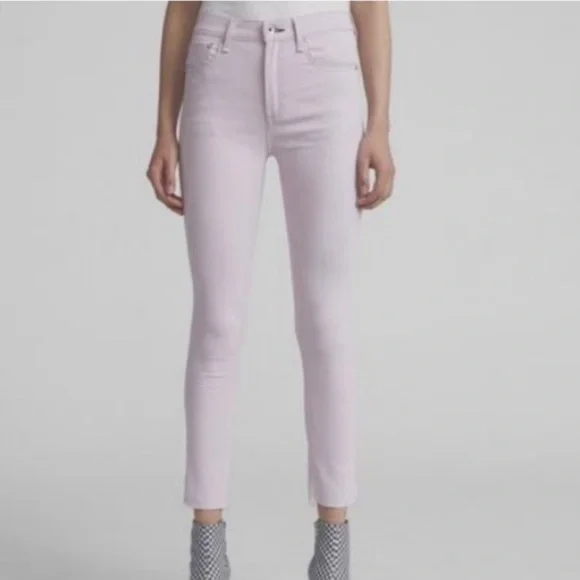 Rag & Bone Lilac High Rise pastel Skinny Jeans - Picture 1 of 14